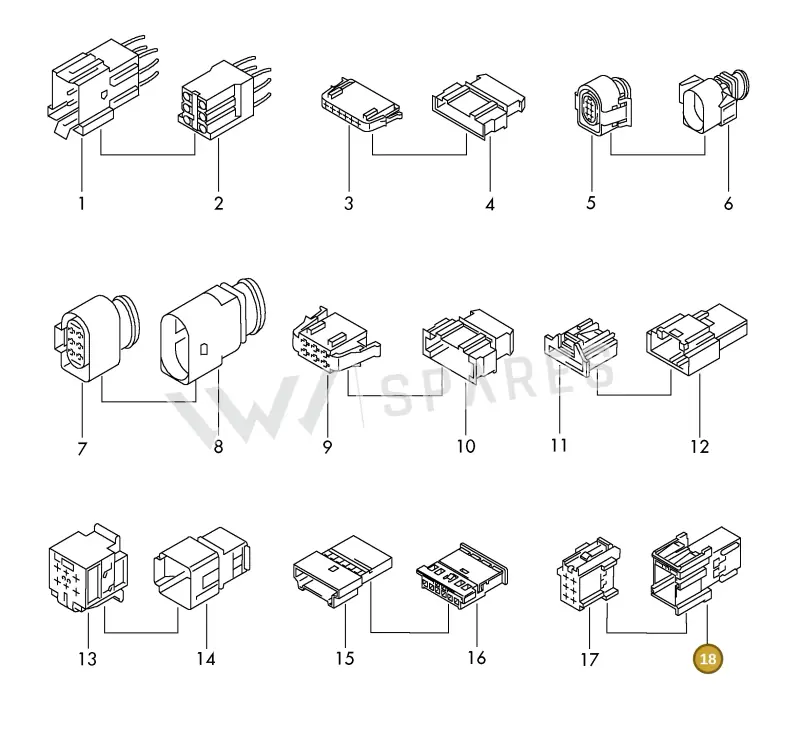 8W0973736 — Audi 1J0 platform diagram 198971010, position 18
