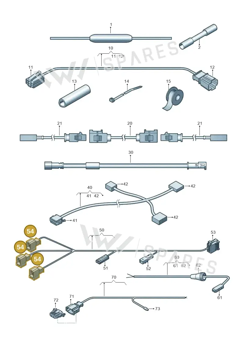 8W0973736 — Volkswagen Passat Saloon (2014-2024) diagram 793971960, position 54