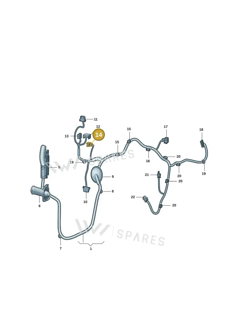 8W0973736 — Audi Q5 e-tron (2021-) diagram 89d972033, position 14
