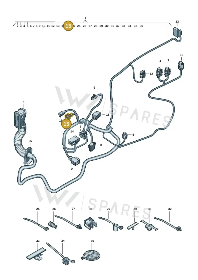 8W0973736 — Audi A5 Limousine (2024-2025) diagram 8wk972330, position 15