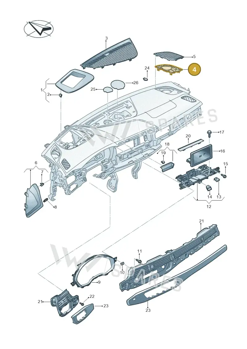 8W1035427 — Audi RS5 Sportback (2017-) diagram 849857017, position 4