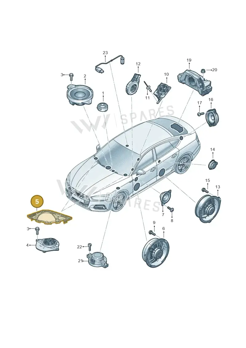 8W1035427 — Audi RS5 Sportback (2017-) diagram 897035360, position 5