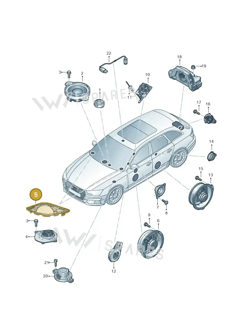 8W1035427 — Audi RS4 Avant (2017-) diagram 849035360, position 5
