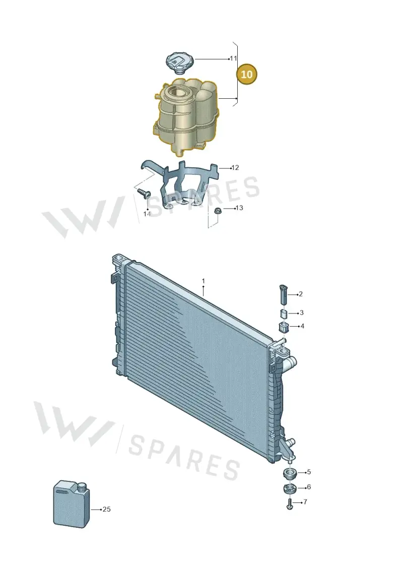 8W1121405N — Audi A5 Sportback (2016-2020) diagram 849121130, position 10