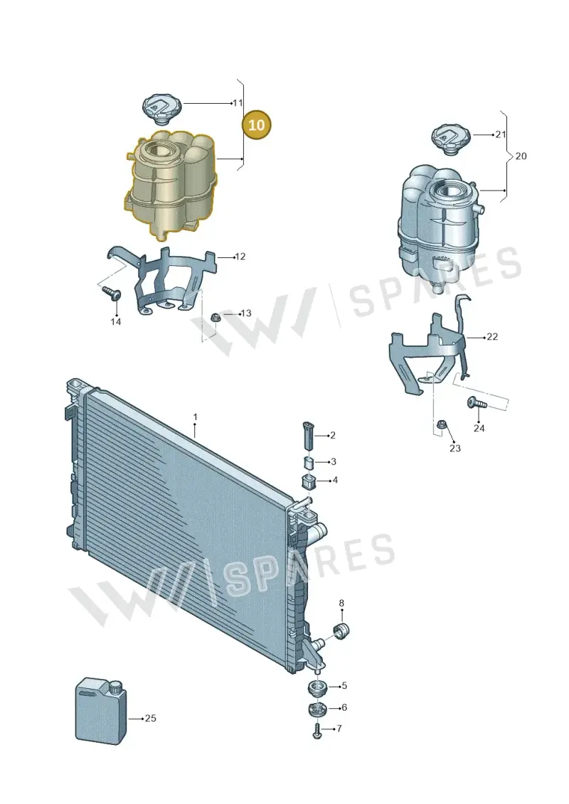 8W1121405N — Audi A5 Sportback (2016-2020) diagram 849121730, position 10