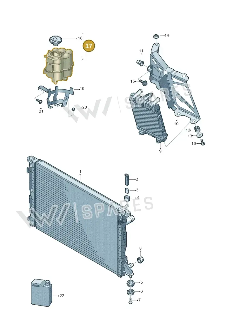 8W1121405N — Audi A5 Sportback (2016-2020) diagram 849121960, position 17
