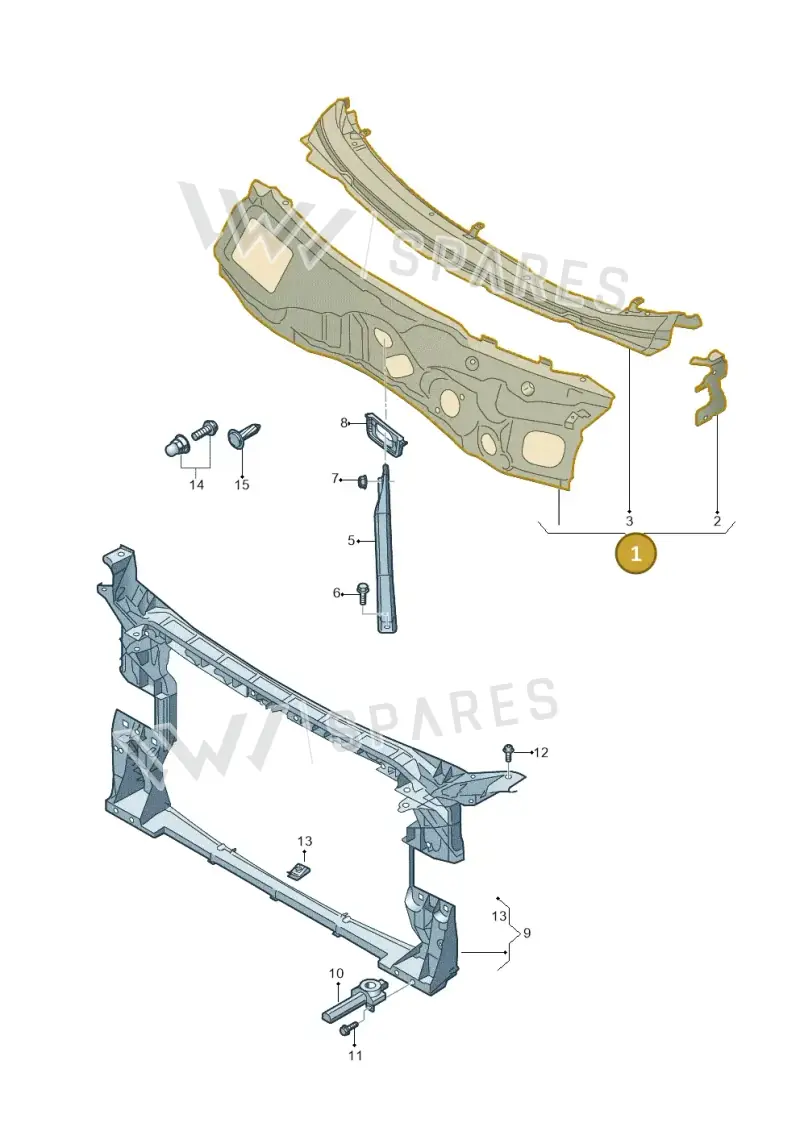8W1805431TA — Audi RS4 Avant (2017-2025) diagram 849805000, position 1