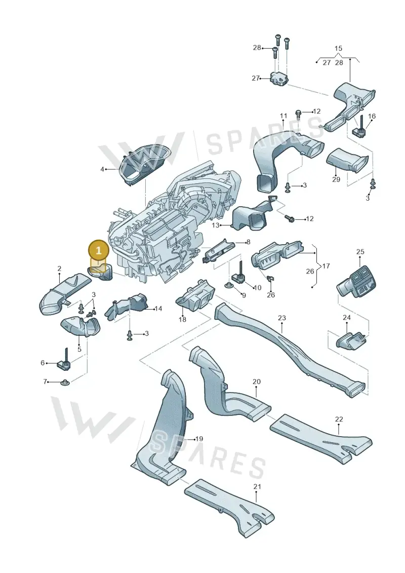 8W1819721 — Audi RS4 Avant (2017-2025) diagram 849819100, position 1
