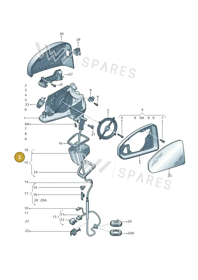 8W1857410AA9B9 — Audi RS4 Avant (2017-2025) diagram 849857400, position 1