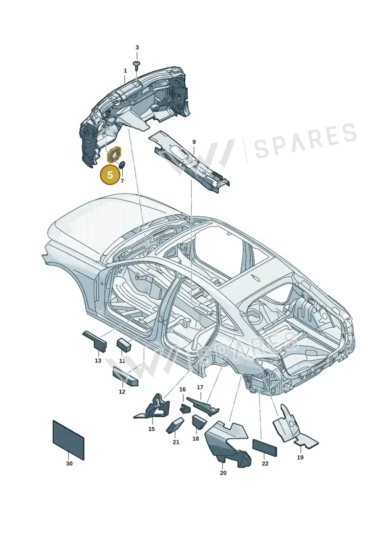 8W1863946A — Audi A5 Limo 2.0 (2024-) diagram 8wh863200, position 5