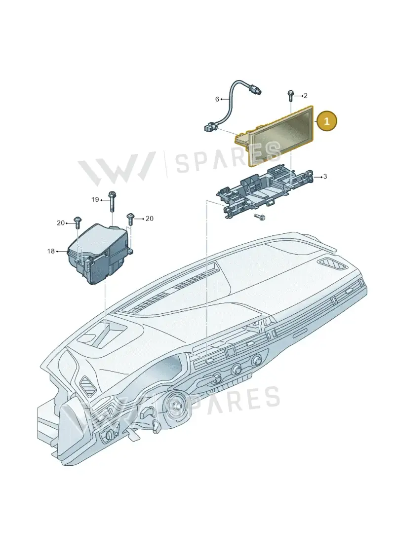 8W1919620E — Audi RS4 Avant (2017-2025) diagram 849919010, position 1