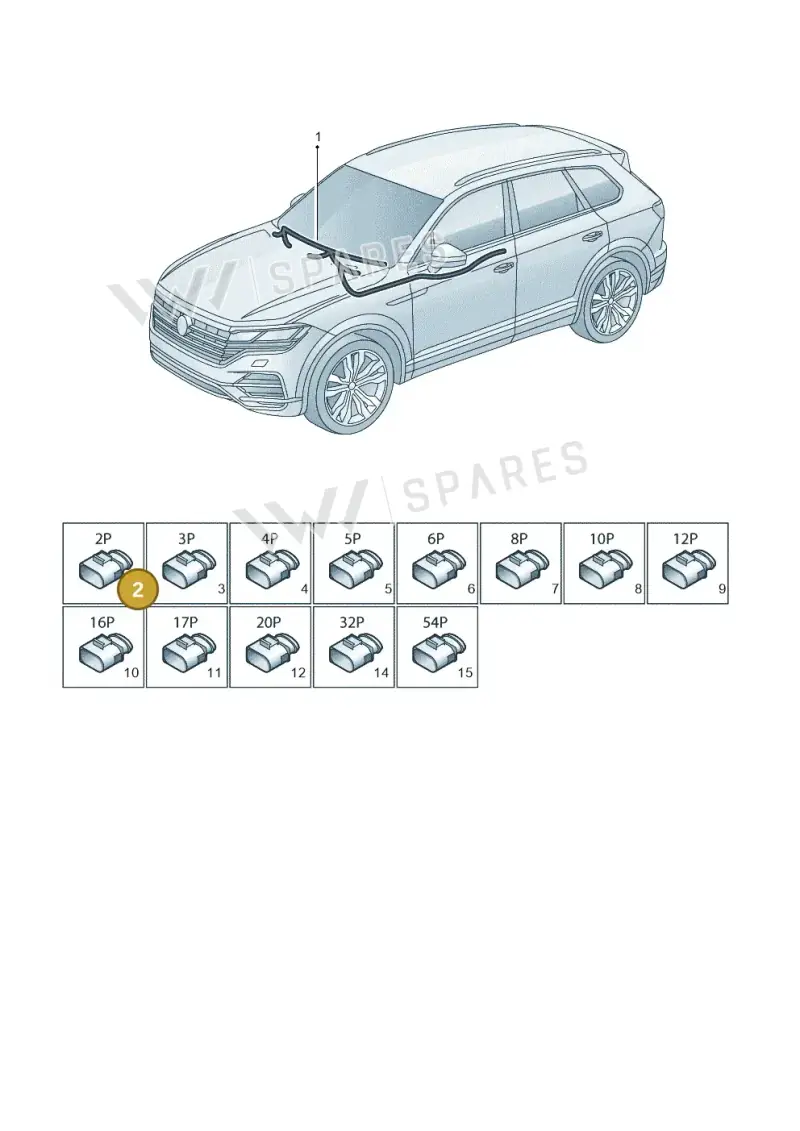 8W1971581 — Volkswagen Touareg (2017-2025) diagram 439971830, position 2