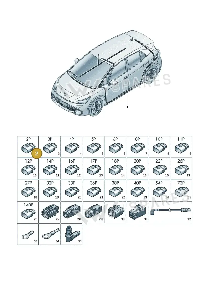8W1971581 — SEAT CUPRA Born (2021-) diagram 10s971081, position 2