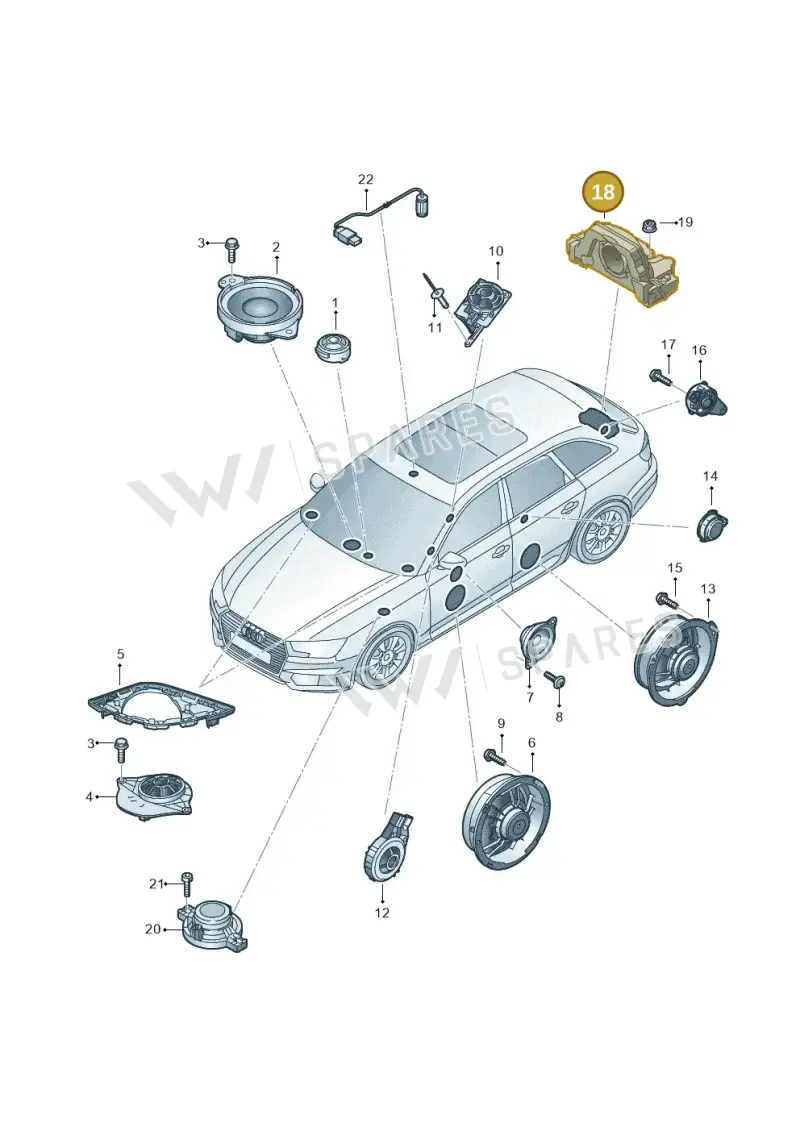 8W2035382A — Audi RS4 Avant (2017-2025) diagram 849035360, position 18