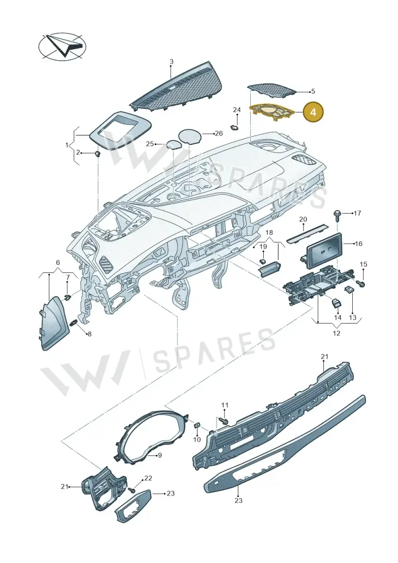 8W2035428 — Audi RS5 Sportback (2017-) diagram 849857017, position 4