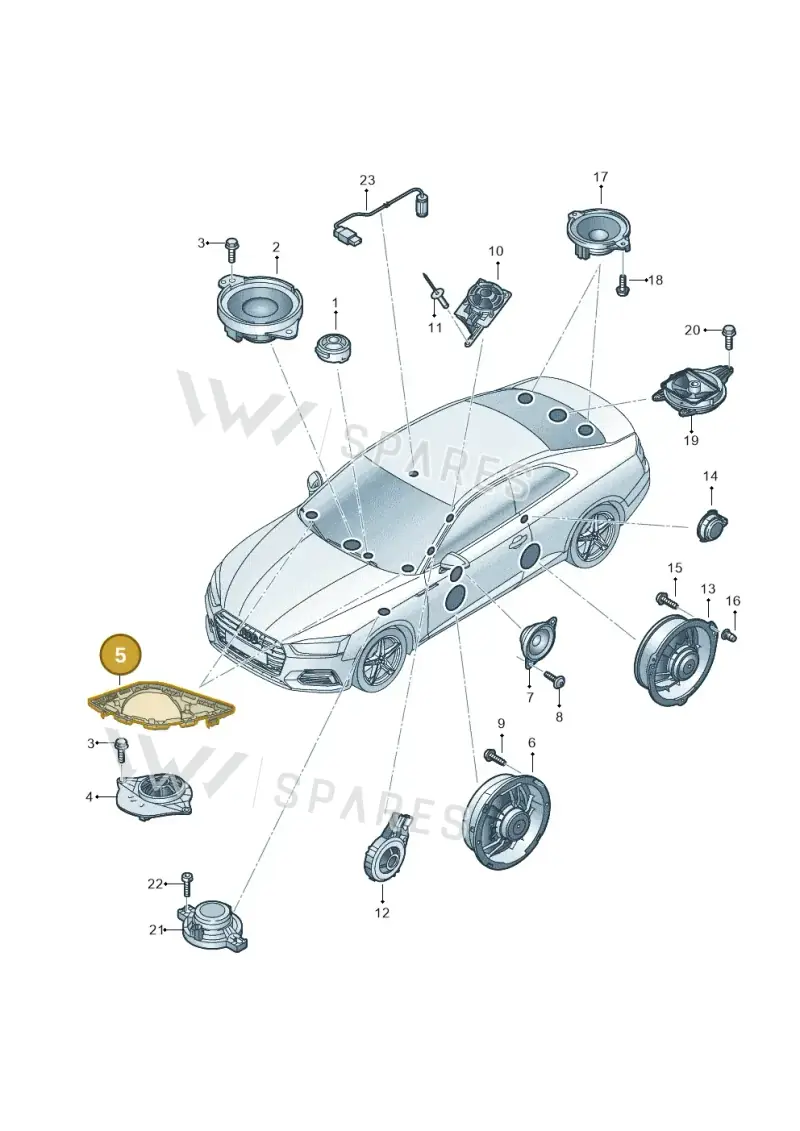 8W2035428 — Audi RS5 Sportback (2017-) diagram 897035350, position 5