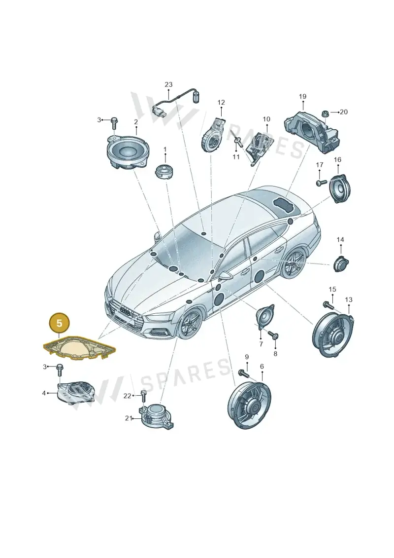 8W2035428 — Audi RS5 Sportback (2017-) diagram 897035360, position 5
