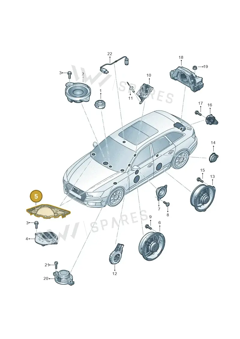 8W2035428 — Audi RS4 Avant (2017-) diagram 849035360, position 5