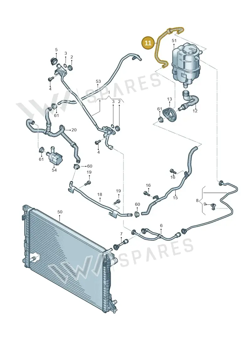 8W2121123B — Audi A5 Cabrio 2.0 (2016-2018) diagram 848121047, position 11