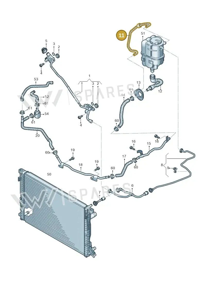 8W2121123B — Audi A5 Sportback (2016-2020) diagram 849121470, position 11