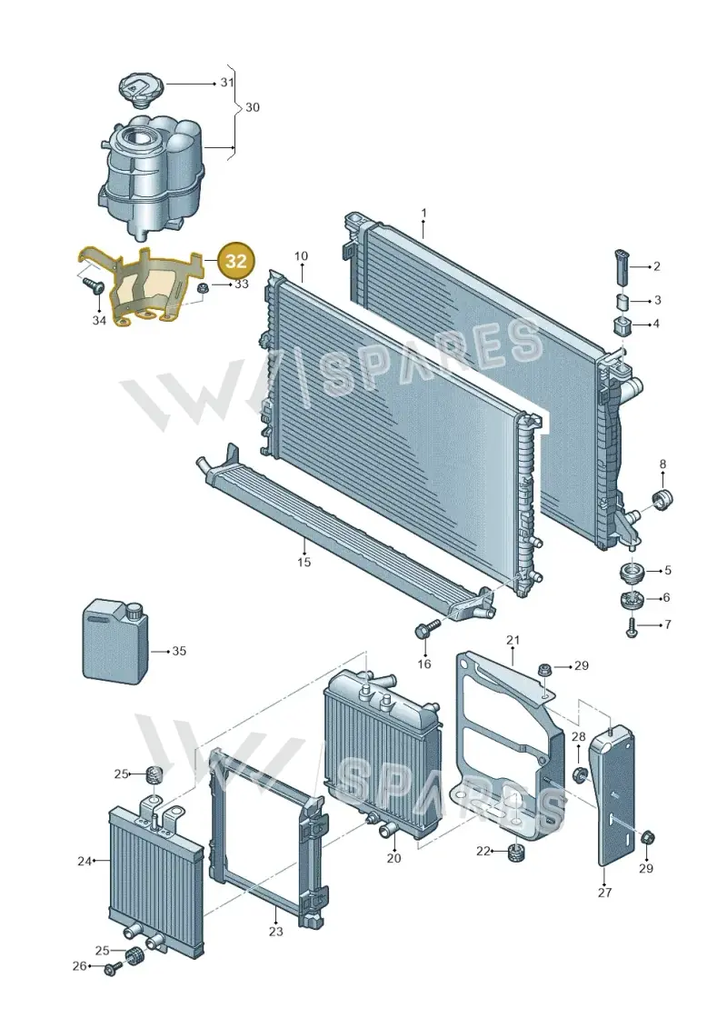 8W2121232G — Audi RS4 Avant (2017-2025) diagram 847121150, position 32