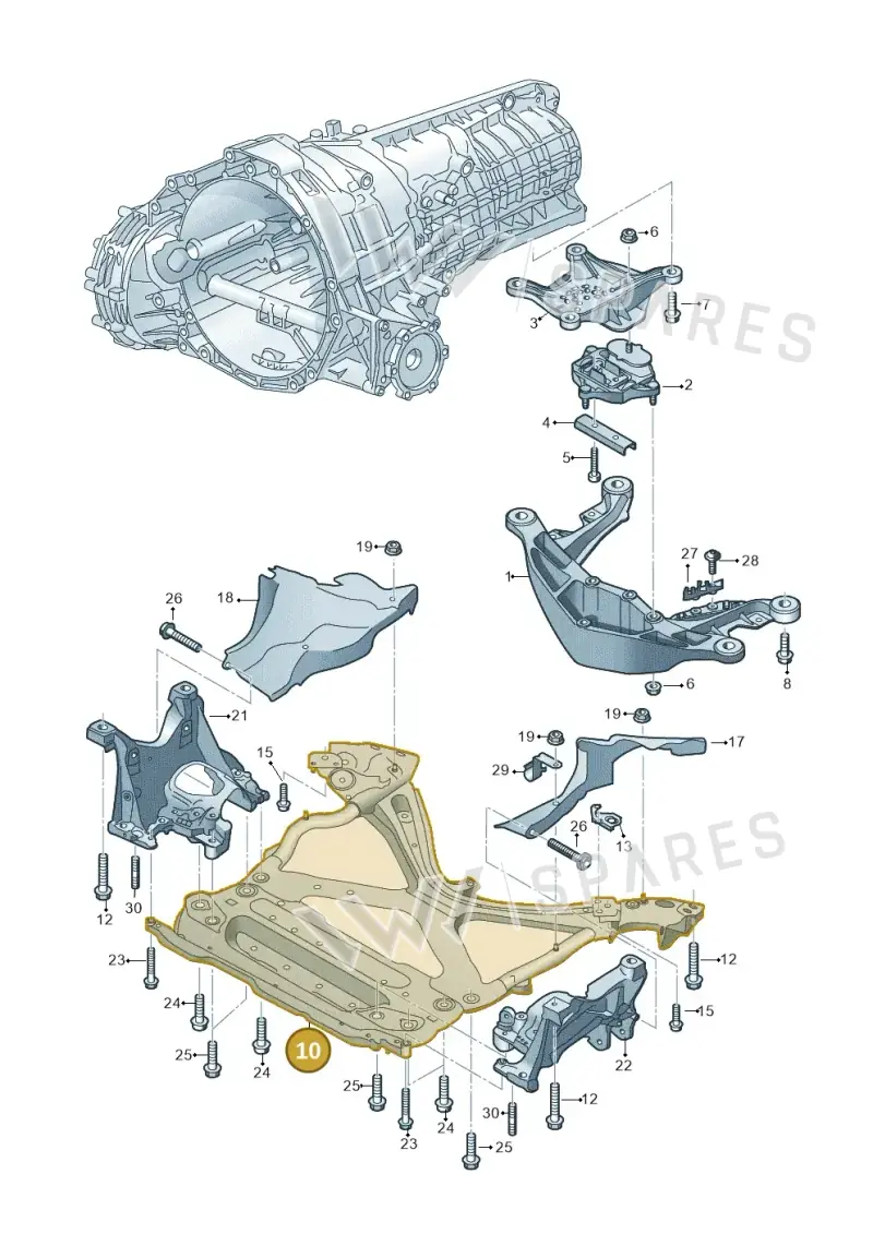 8W2399347H — Audi A4 (2015-2025) diagram 849399200, position 10
