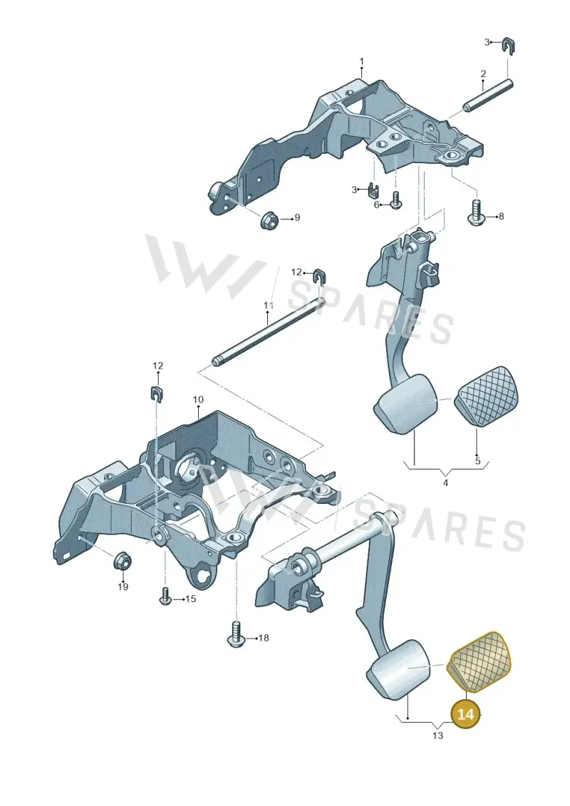 8W2723173 — Audi RS6 Avant (2019-) diagram 435723250, position 14