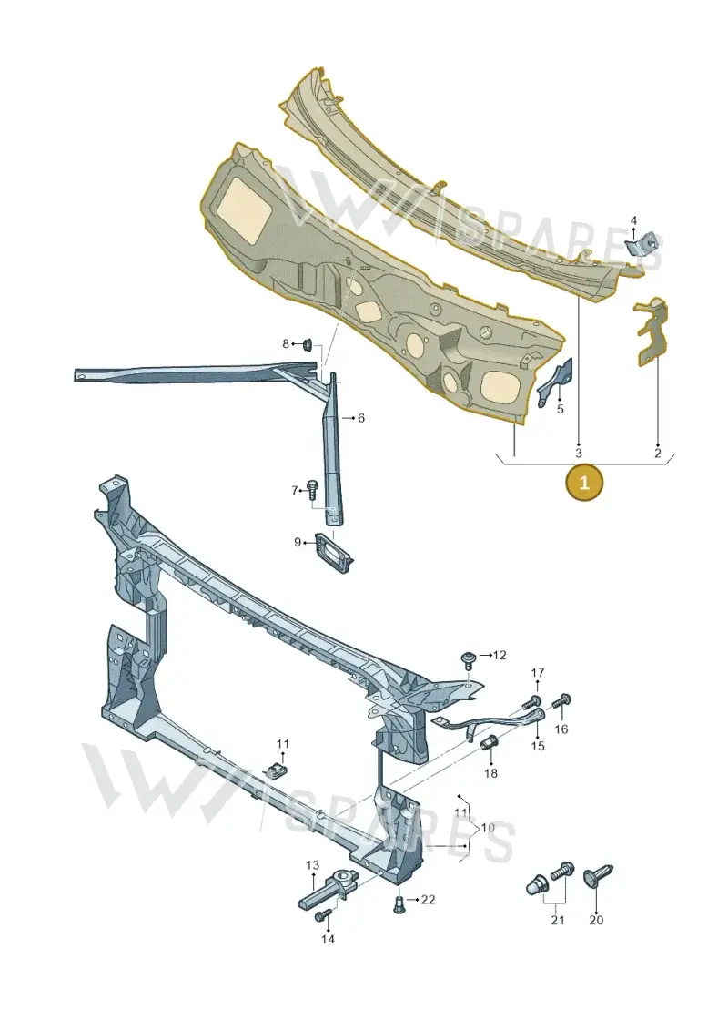 8W2805431TA — Audi A5 Cabriolet (2016-2025) diagram 848805000, position 1