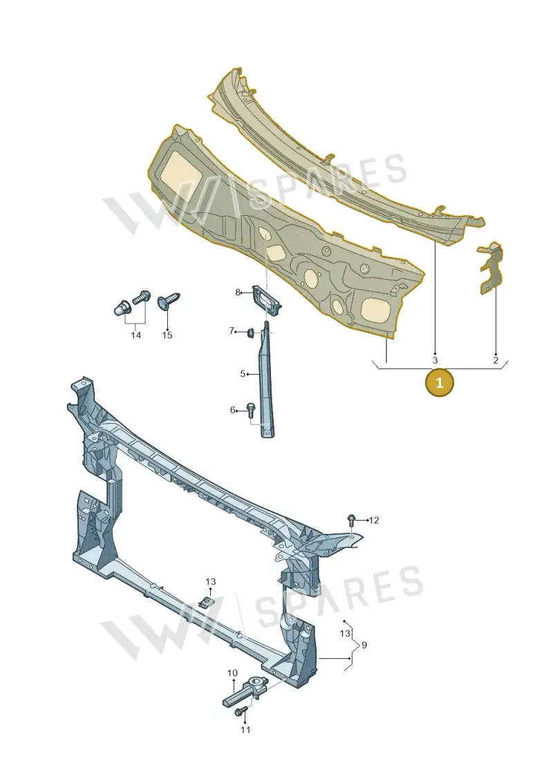 8W2805431TA — Audi RS4 Avant (2017-2025) diagram 849805000, position 1