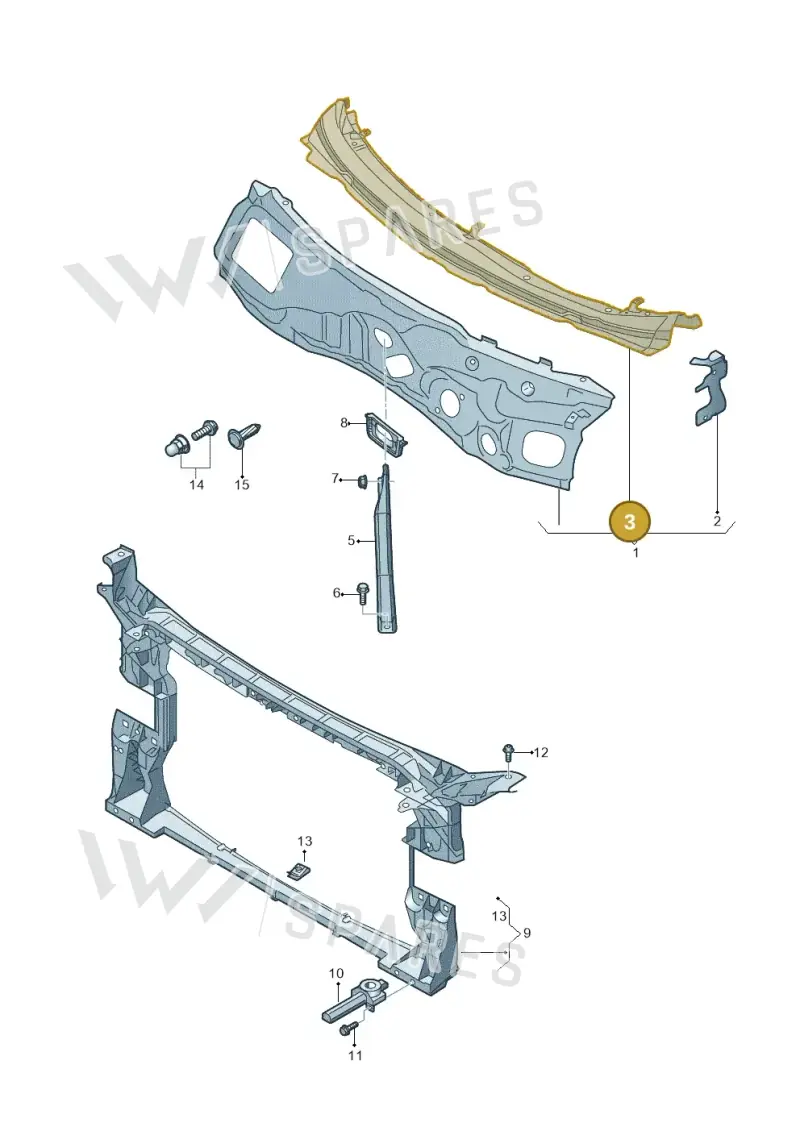 8W2806205A — Audi RS4 Avant (2017-2025) diagram 849805000, position 3