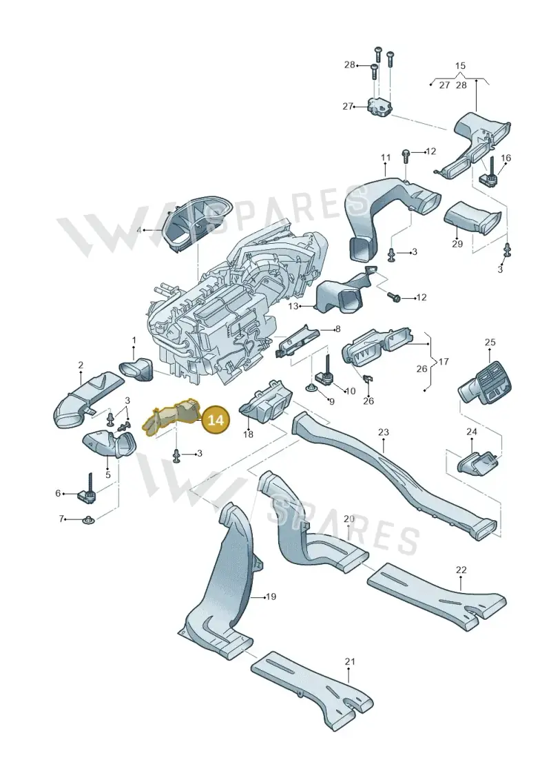 8W2819152 — Audi RS4 Avant (2017-) diagram 849819100, position 14