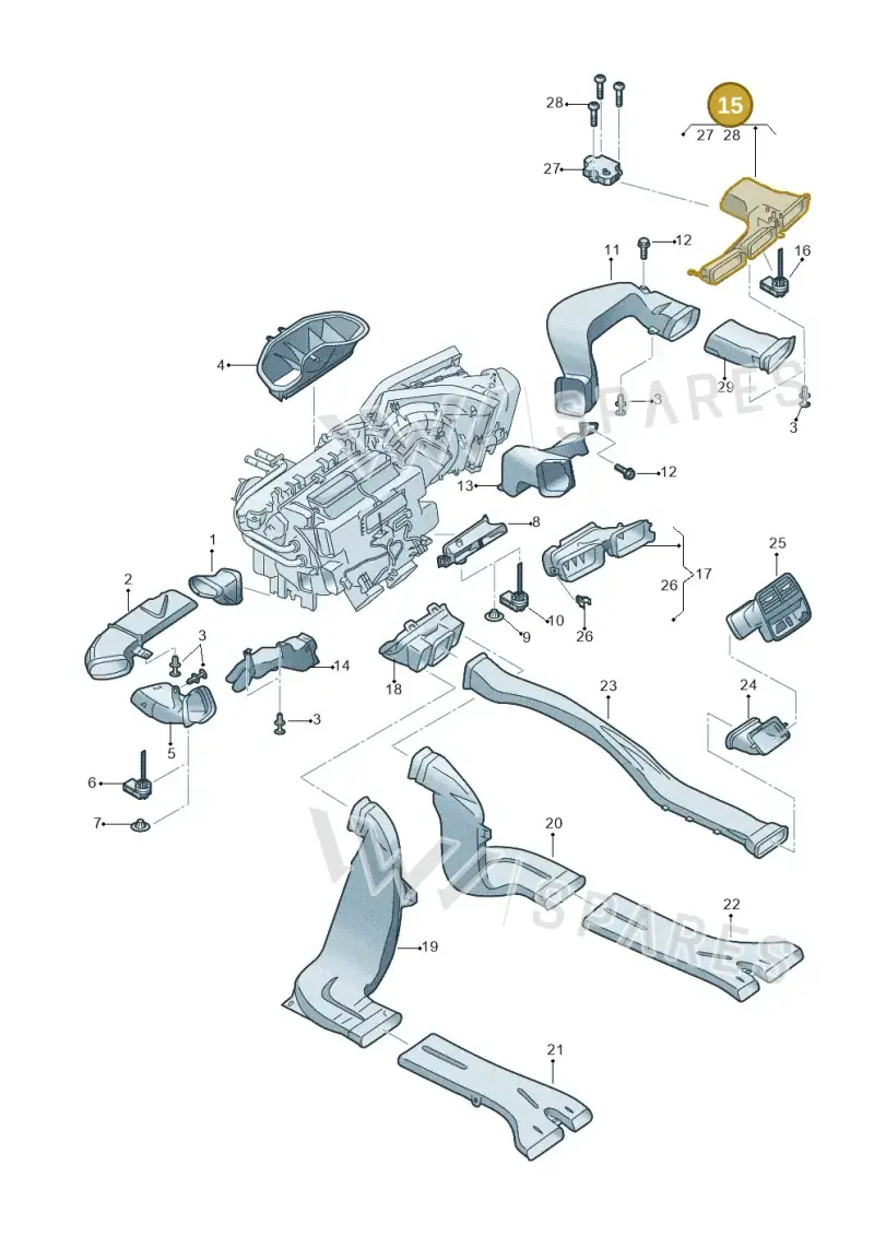 8W2819725A — Audi RS4 Avant (2017-) diagram 849819100, position 15