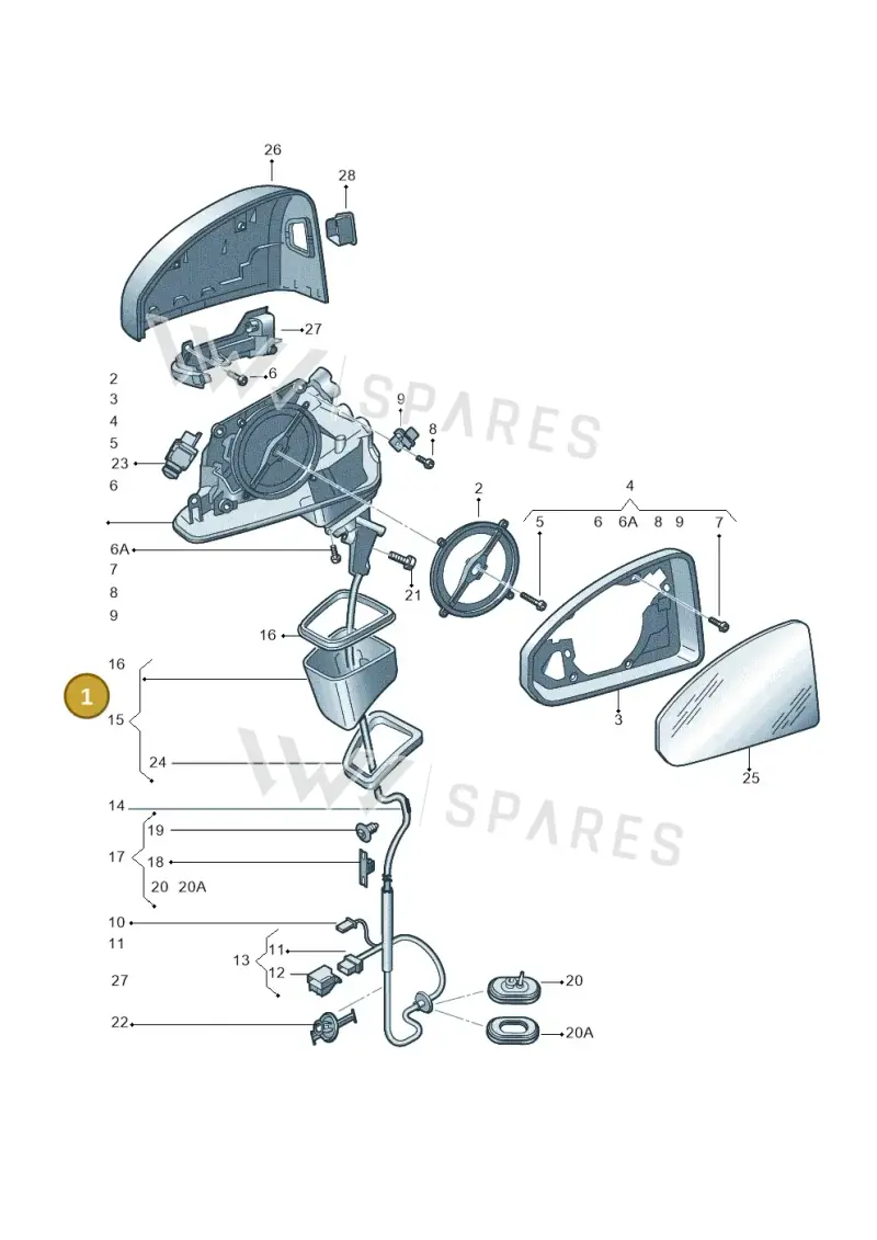 8W2857409A9B9 — Audi A4 (2015-2025) diagram 849857400, position 1