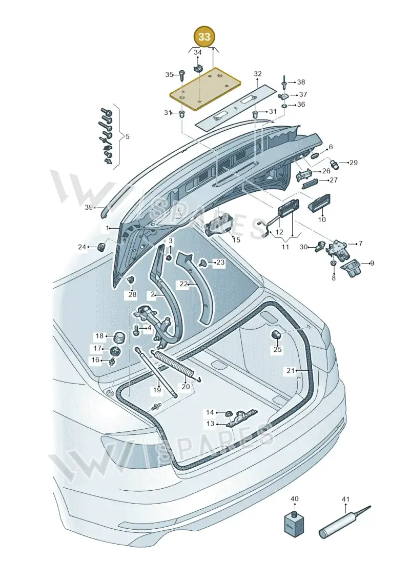 8W5827113A9B9 — Audi RS5 Sportback (2017-2025) diagram 897827000, position 33
