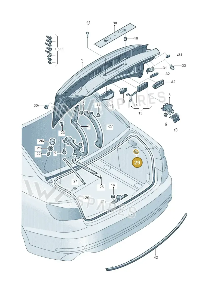 8W5827377 — Audi A4L 2.0 (2016-) diagram 216827100, position 29
