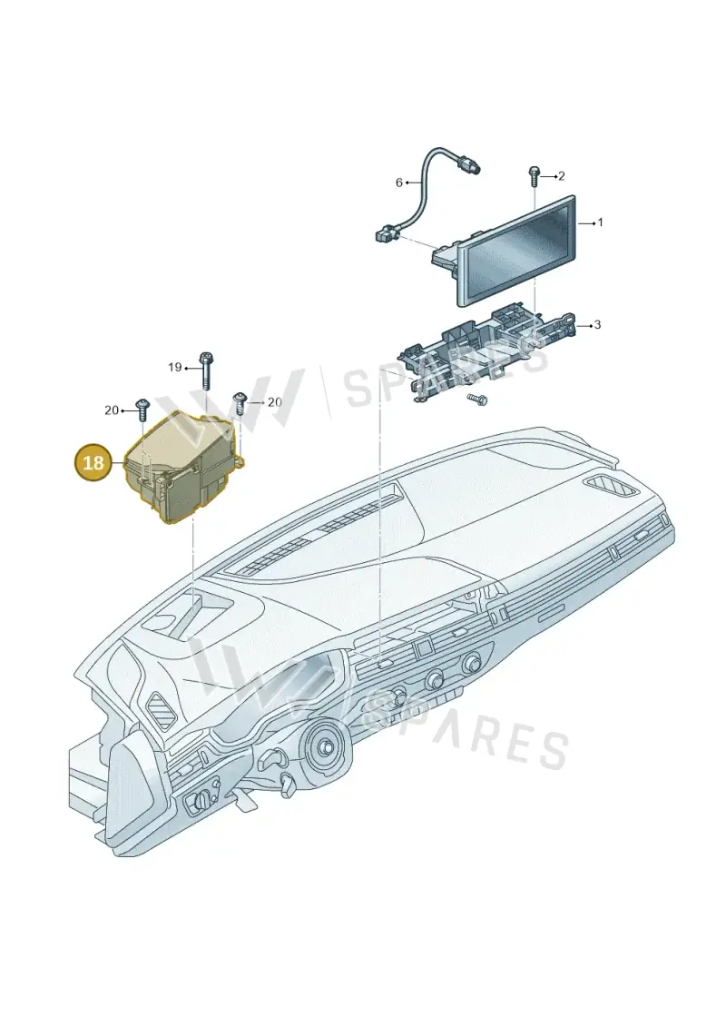8W5919617L — Audi RS4 Avant (2017-2025) diagram 849919010, position 18