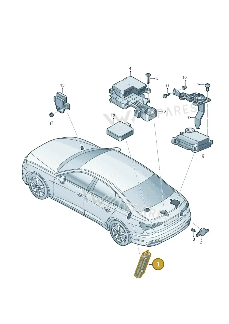8W5959107B — Audi A6 (2018-2025) diagram 430959400, position 1