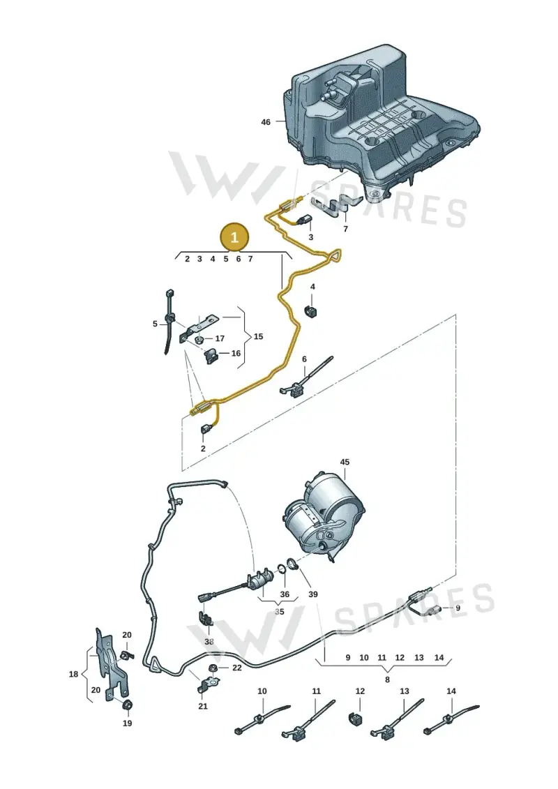 8W6131962B — Audi A5 Sportback (2016-2025) diagram 849201511, position 1