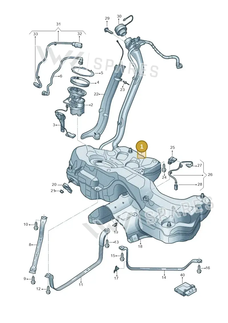8W6201055C — Audi RS5 Sportback (2017-2025) diagram 847201150, position 1
