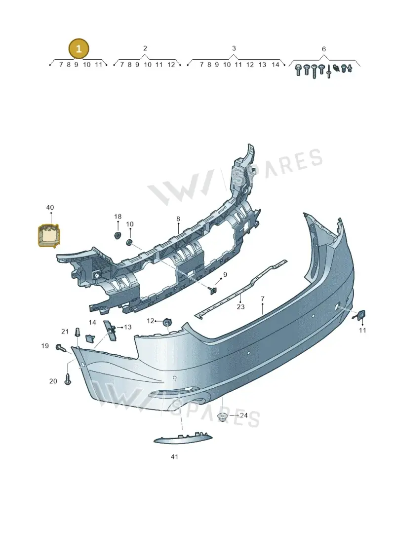 8W6807067CGRU — Audi A5 Sportback (2016-2025) diagram 897807600, position 1