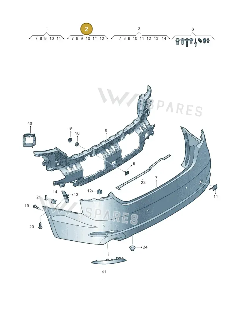 8W6807067DGRU — Audi A5 Sportback (2016-2025) diagram 897807600, position 2