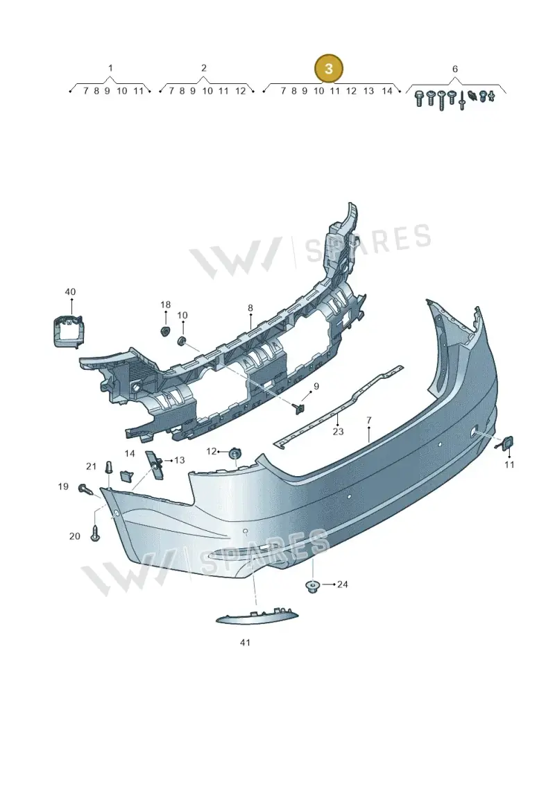 8W6807067EGRU — Audi A5 Sportback (2016-2025) diagram 897807600, position 3