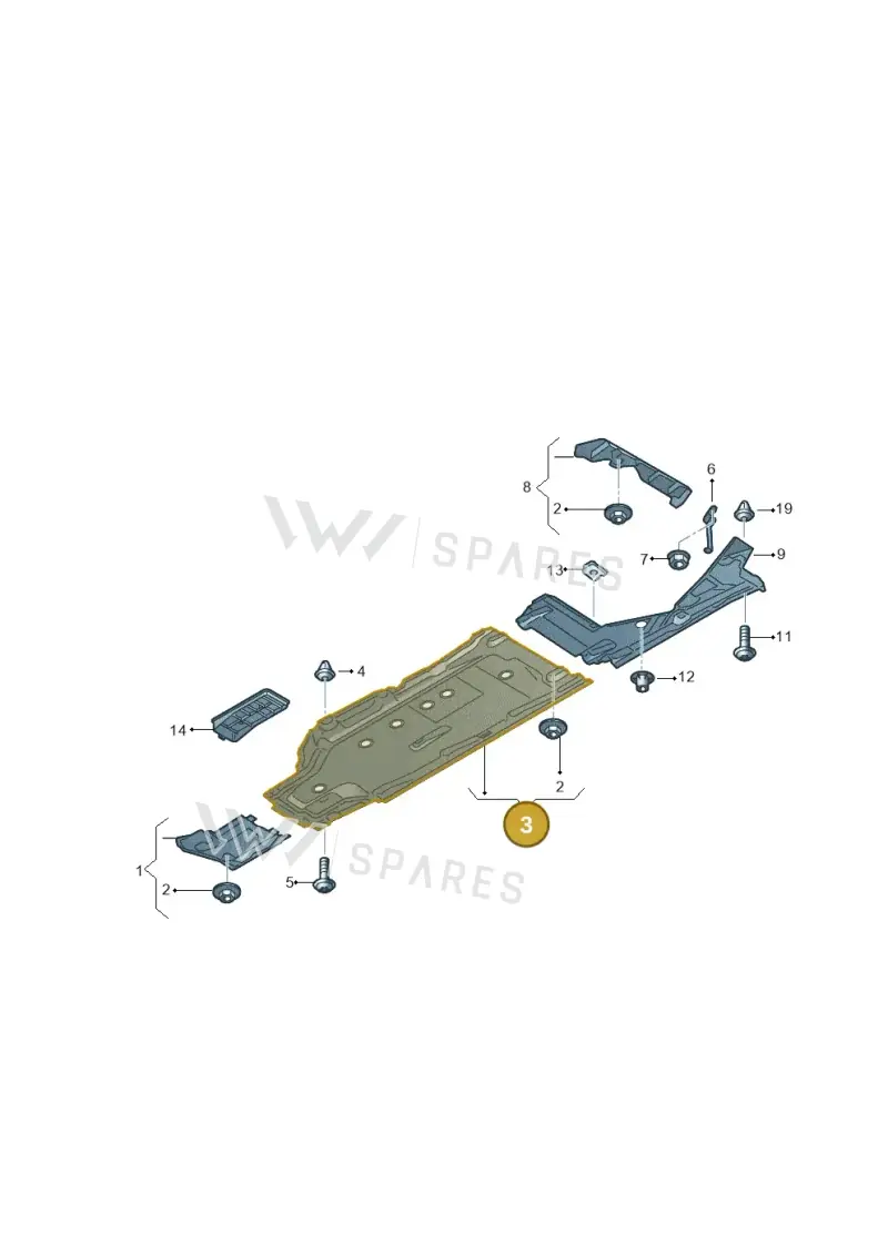 8W6825208C — Audi RS5 Sportback (2017-) diagram 847825000, position 3
