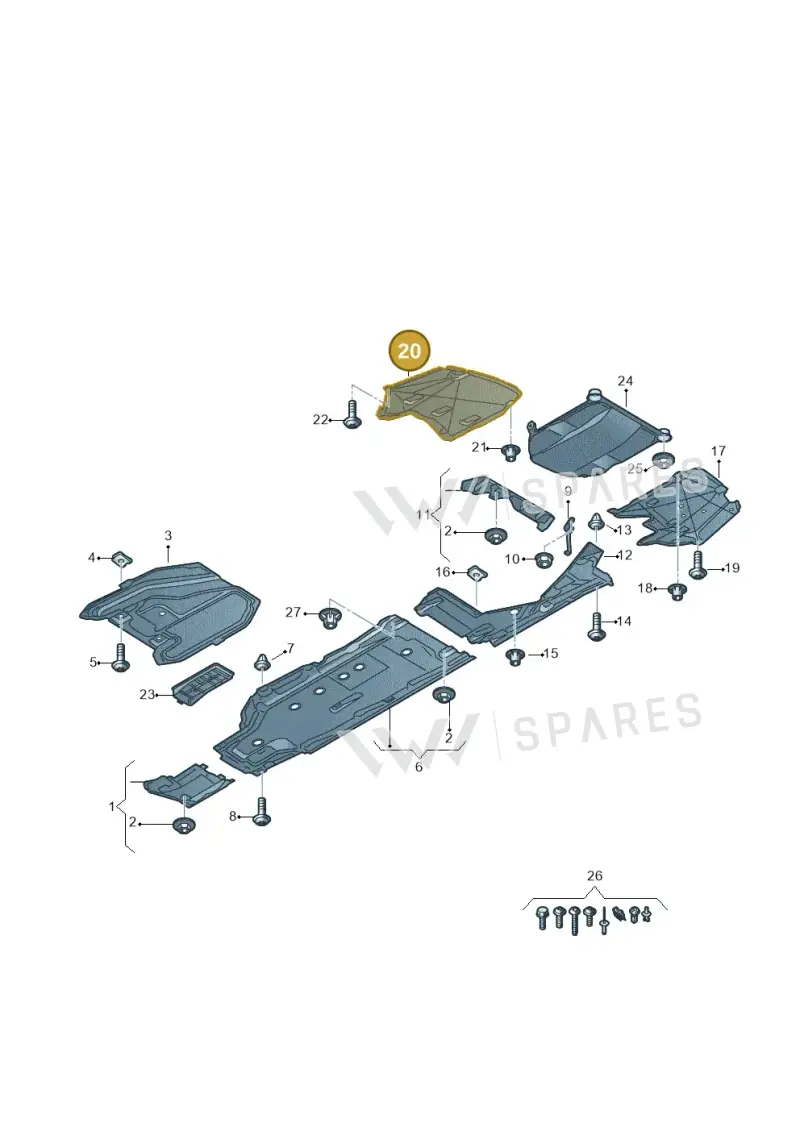 8W6825219C — Audi A5 Sportback (2016-2025) diagram 849825000, position 20