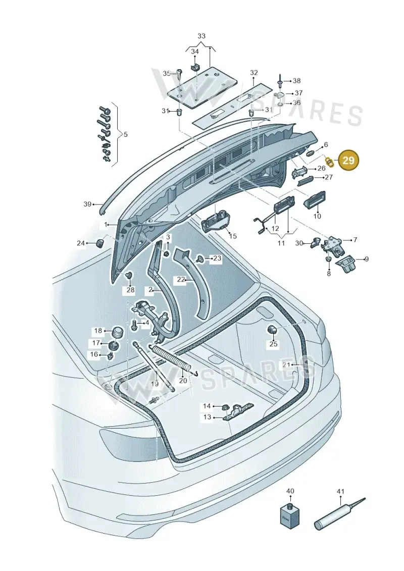 8W6827499 — Audi RS5 Sportback (2017-2025) diagram 897827000, position 29
