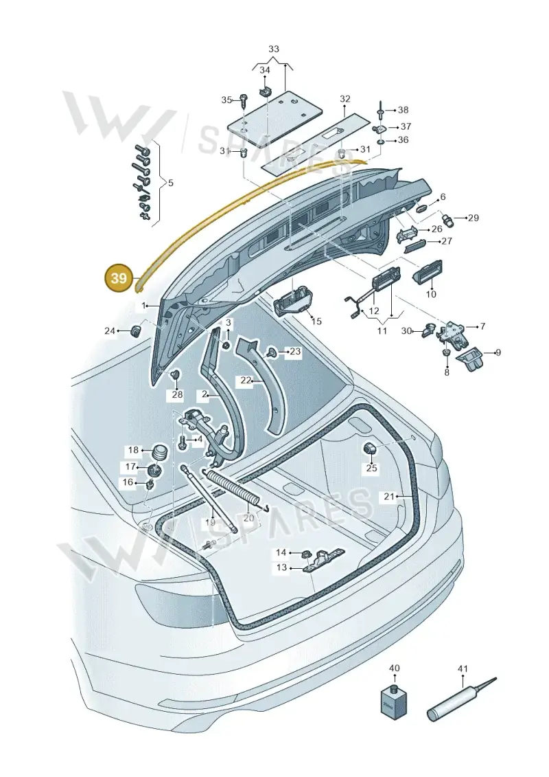 8W6827933BGRU — Audi RS5 Sportback (2017-2025) diagram 897827000, position 39