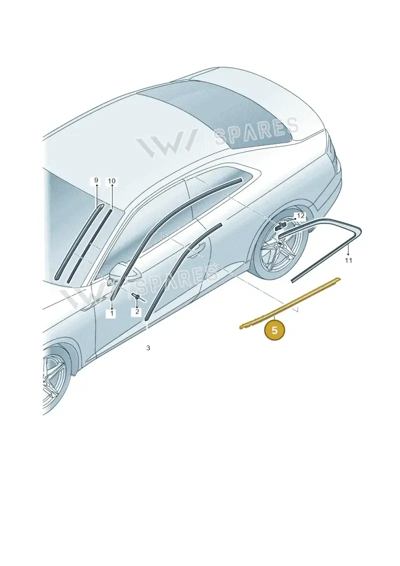 8W6853283DT94 — Audi A5 Sportback (2016-2025) diagram 897853100, position 5