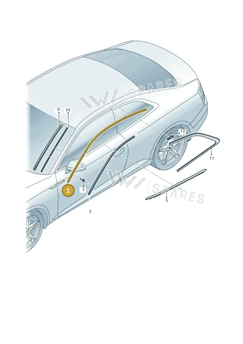 8W6853703ET94 — Audi A5 Sportback (2016-2025) diagram 897853100, position 1