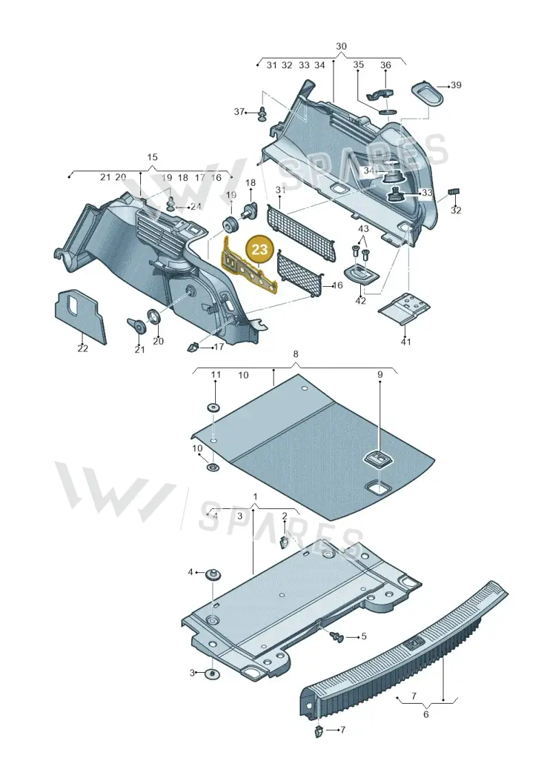 8W6864550 — Audi RS5 Sportback (2017-2025) diagram 897863800, position 23