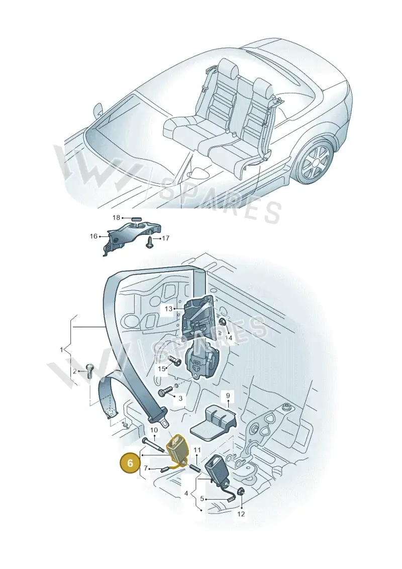 8W7857740CMNB — Audi A5 Cabriolet (2016-2025) diagram 848857700, position 6